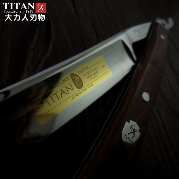大力人TITAN典藏金箔血木钢头黑檀钢头老式剃刀手动剃须刀刮胡刀