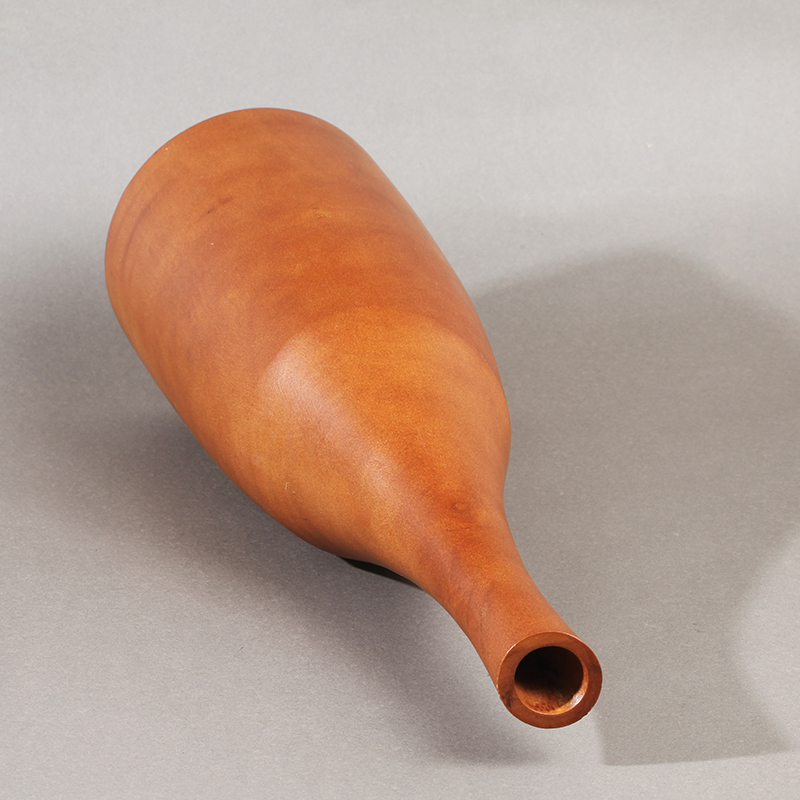 北欧实木手工制作玄关简约花瓶美式家居软装饰品摆件插花木质花瓶