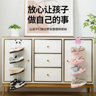 儿童鞋架挂式小型宝宝专用卡通多层收纳鞋柜可悬挂省空间门口简易