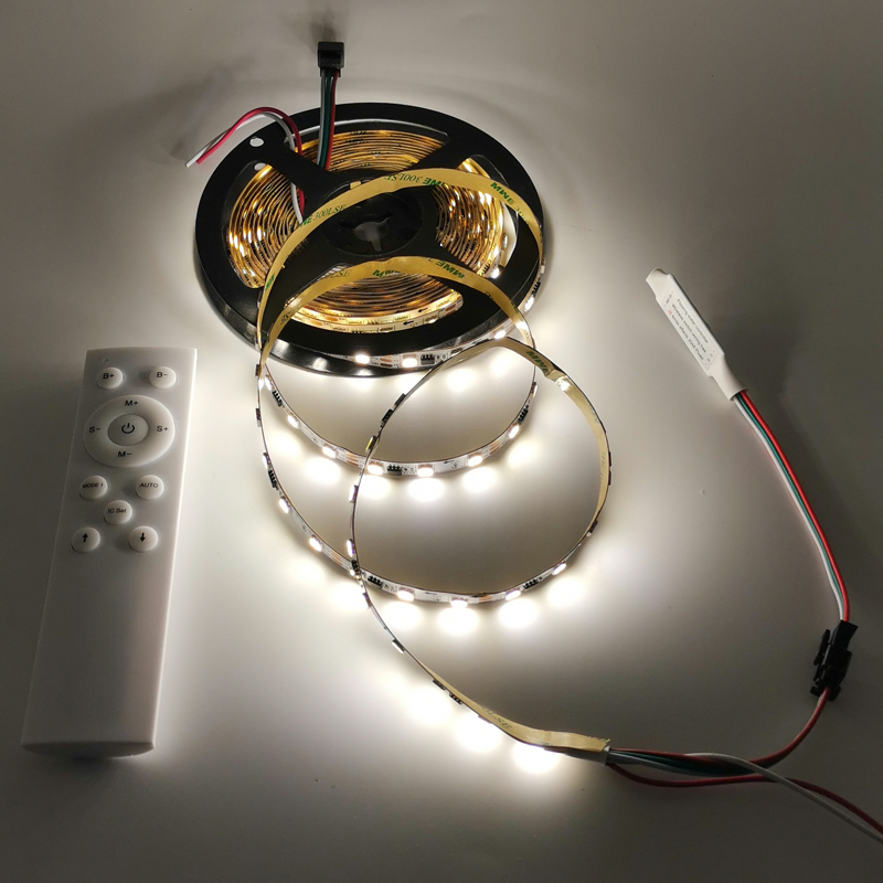 线形灯带控制器开灯流水跑马关灯回流RF无线免布线12键遥控12-24v