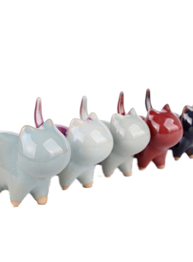 禹州神垕陶瓷中式钧瓷小花器摆件茶宠水培花插博物架工艺品客厅