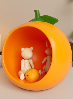 入户钥匙收纳玄关摆件盒门口鞋柜装饰品创意柿子乔迁新居搬家礼物