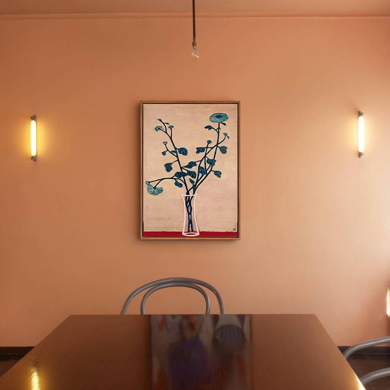 画玩美常玉荷花装饰画新中式古典挂画法式复古卧室床头墙面壁画图片