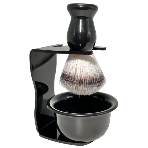 剃须套装男士刮胡剃须泡沫刷软毛刮胡刷支架胡皂碗打泡碗胡须刀架