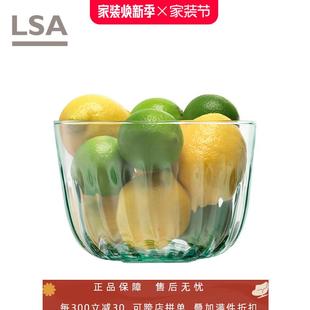进口英国LSA无铅玻璃水果盘家用果斗客厅零食甜品碟盘沙拉碗欧式