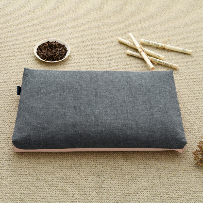 全荞麦壳双色水洗棉枕头