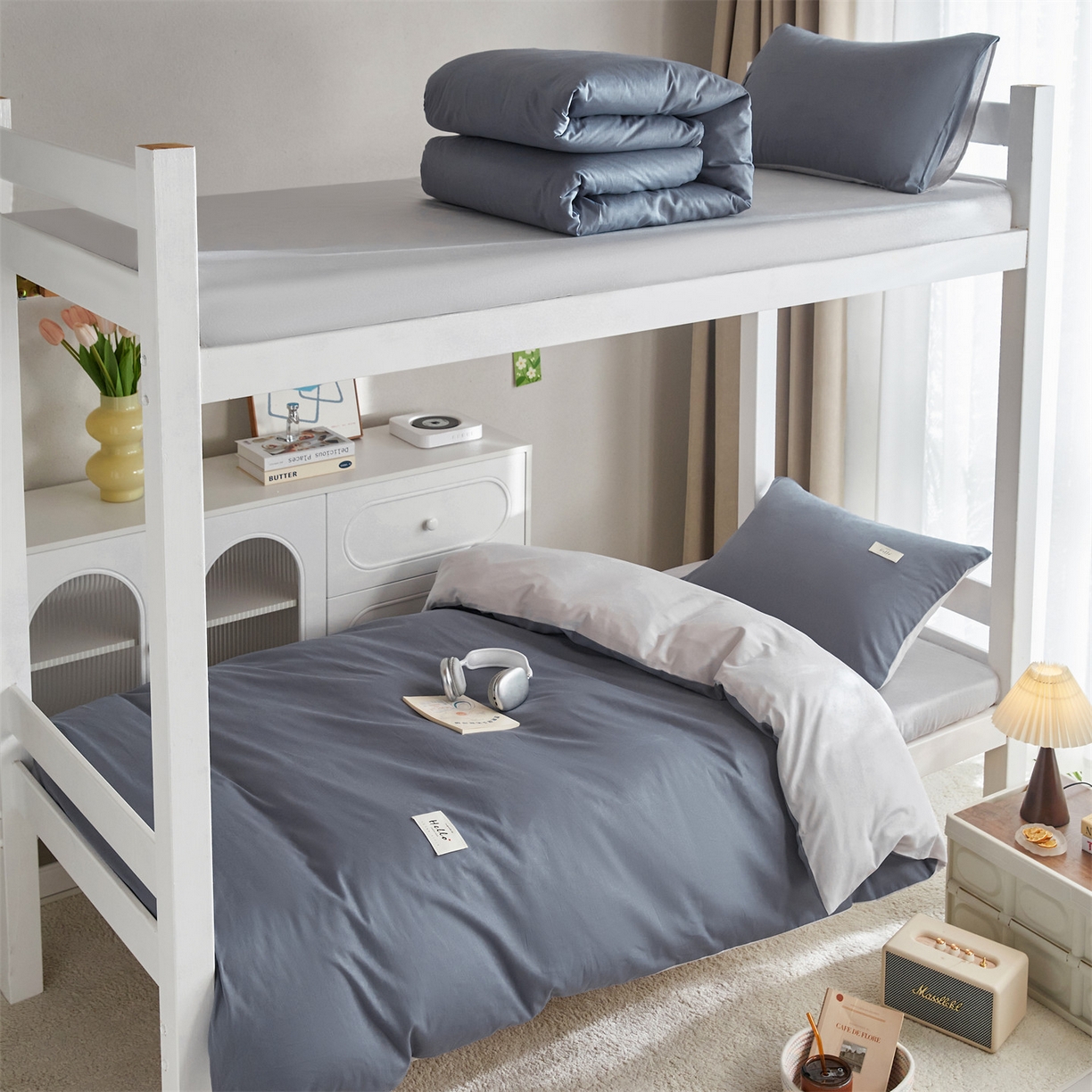 全棉学生宿舍床品三件套纯棉