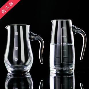 分酒杯壶量酒壶红酒醒酒器 分酒器白酒家用带刻度玻璃小号酒杯套装