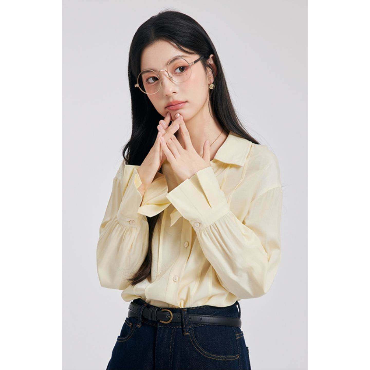 白色衬衫女早秋穿搭小众设计感上衣面试正装职场通勤衬衣
