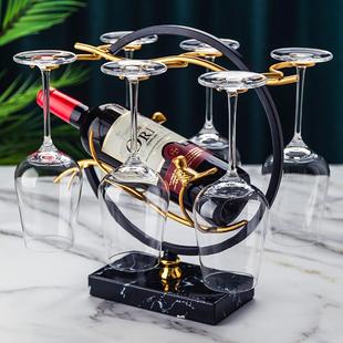 创意红酒杯架摆件家用倒挂高脚杯架挂架酒柜展示架轻奢高端置物架
