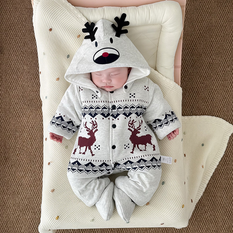 男宝宝冬装外出夹棉哈衣新生冬装加厚棉衣婴儿包脚保暖连体衣爬服,童装/婴儿装/亲子装,连身衣/爬服/哈衣,淘宝优惠券,粉丝福利购,淘宝优惠卷