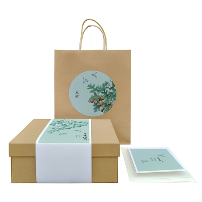 nk44超大中式水墨风简约高级感牛皮纸天地盖通用礼盒包装纸盒定制