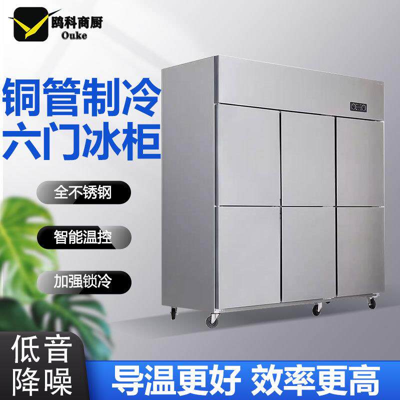 六门冰箱商用冷藏保鲜柜厨房不锈钢冷柜4门6门大容量冷冻四门冰柜
