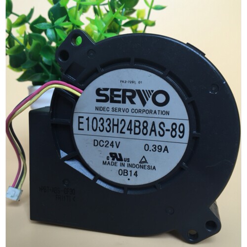 日本伺服SERVO E1033H24B8AS-89 24V0.39A 9cm9733涡轮鼓风机3线