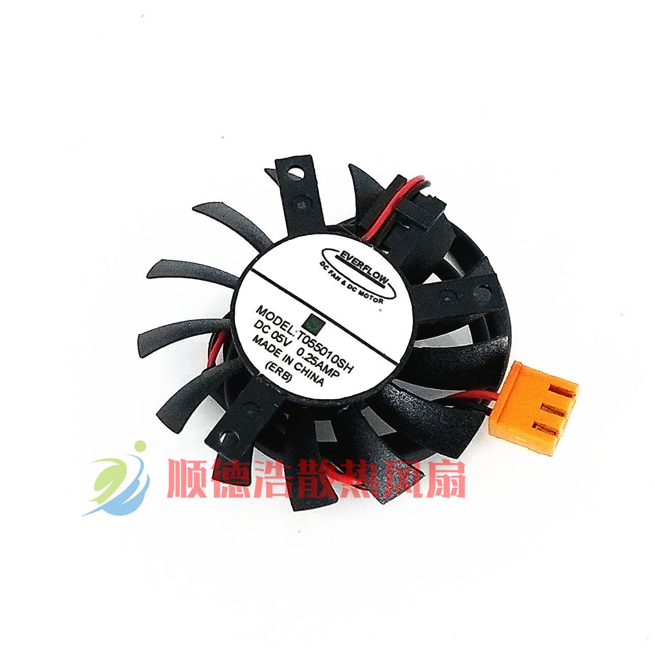 EVERFLOW T055010SH 5V 0.25A 直径45mm 孔距27*35*35MM 显卡风扇 - 实物图