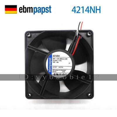 全新德国 papst 4214NH 24V 12038 12CM风扇 120*38轴流风扇