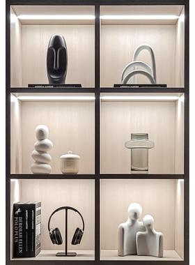 简约现代样板间家居软装饰品创意书柜摆件玻璃陶瓷工艺品ZH3657