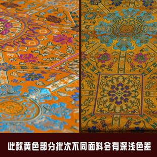 藏式酒店饭店桌布 经堂寺院 黄色正方形法桌布供桌布经桌布