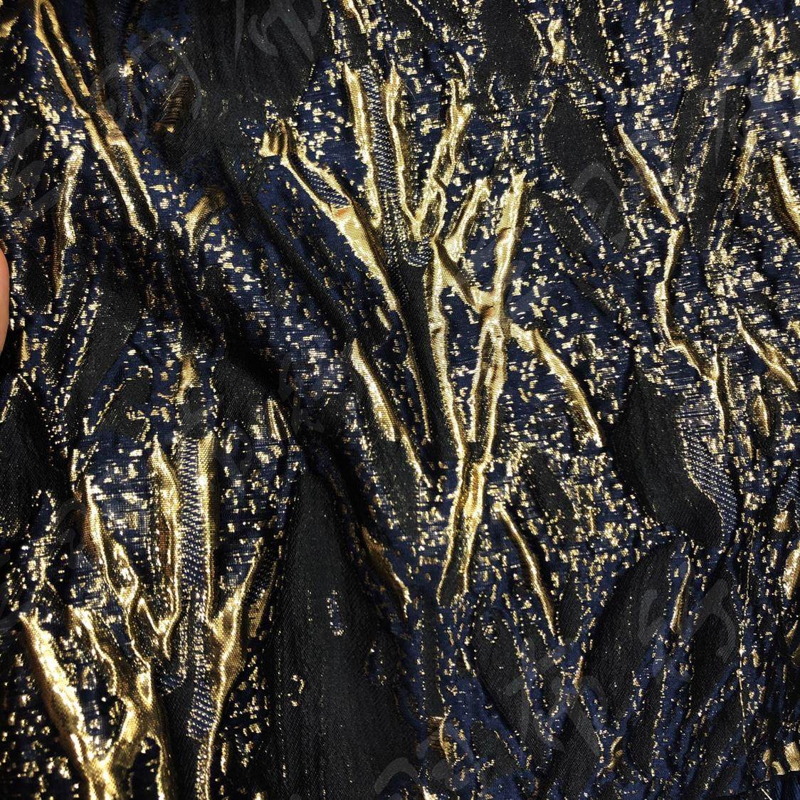 树纹深蓝鎏金立体条纹黑色山川纹化纤涤纶提花面料设计布工厂直销,居家布艺,海绵垫/布料/面料/手工diy,淘宝优惠券,粉丝福利购,淘宝优惠卷