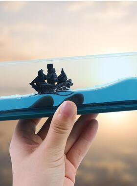 游轮流体漂流瓶泰坦尼克号同款桌面摆件解压游轮漂流瓶装饰摆件