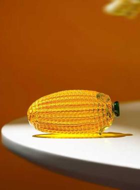 水晶玉米摆件仿真蔬菜玉米辣椒样板房网红拍照道具儿童生日礼物