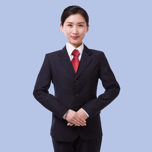 都盾制服工作服笔记录春秋装外套春秋裤工装黑色制服套装三扣二扣