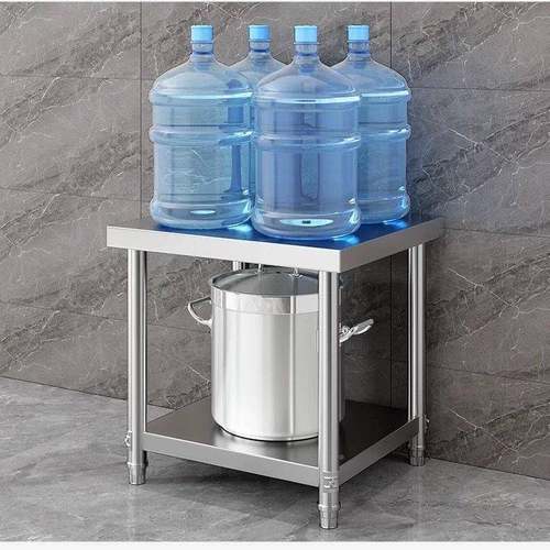 房制不锈钢物架工作台厨切菜台烤箱微波炉收纳置汤桶不锈定钢方桌