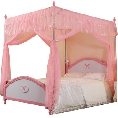 洲华美宫廷三开门帐方顶不锈钢支077蚊架九人公主风1.51.8米床双