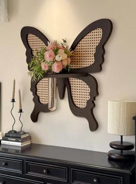 中古美蝴蝶电视背FDY4090景墙装饰画拉德复古客餐带厅挂画卧室玄