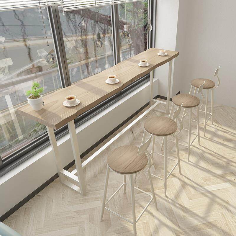 北欧实木吧窄台桌家用 阳台靠窗长高条桌子 奶茶咖脚啡店桌椅组合,商业/办公家具,酒吧台,淘宝优惠券,粉丝福利购,淘宝优惠卷