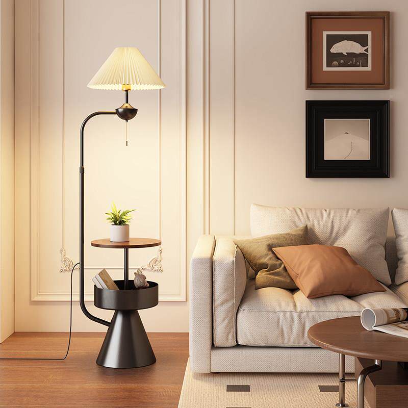 中古风落地灯客立沙发茶几灯卧室床头柜置物一旁体无厅线 T761F线