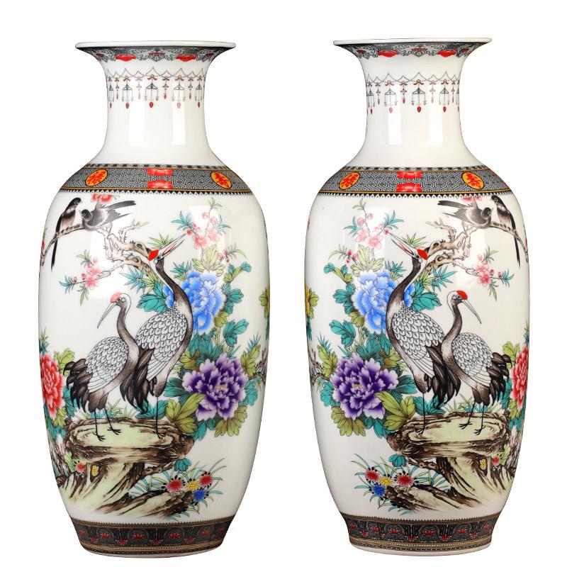 景德镇陶小花瓶客厅插花燥花家居酒柜中式装工艺礼品20230207摆饰