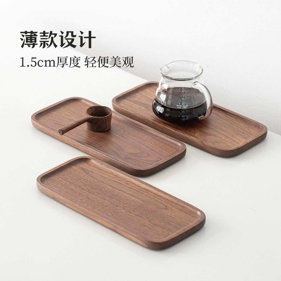 北黑胡茶桃木茶托盘美小木盘一人用TP53家用天然实复古放茶壶茶具