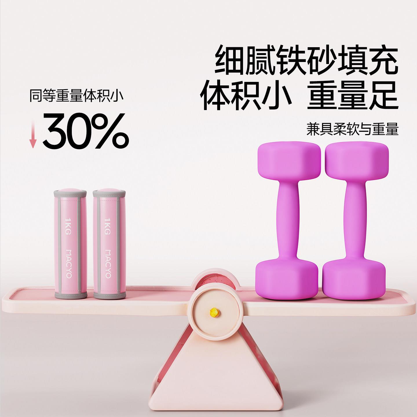 手软握体哑手铃健身女士专用持沙沙MA3725袋哑铃跑步负重运动训练