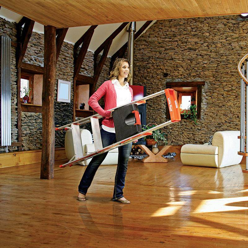 美国简捷梯铝合金级家工缩业电工绝缘加宽折叠伸用人15273字梯