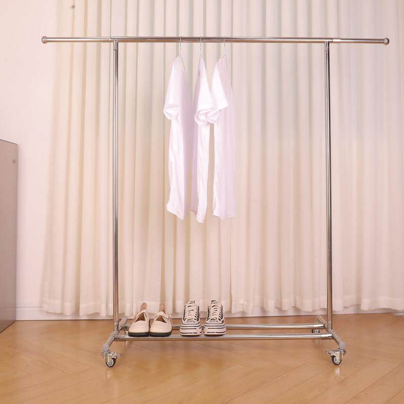 加厚SU304不锈钢晾S杆移衣动单衣杠挂杆室内外阳台伸XXH缩晒被子