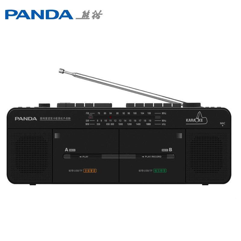 猫F539双熊卡磁带音机插卡英F-539语复读机录磁带机便式大功携率