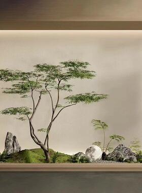 彷真绿色植物高端奢鸡爪槭装彷树客厅pj-sy生轻室内植物盆栽摆件