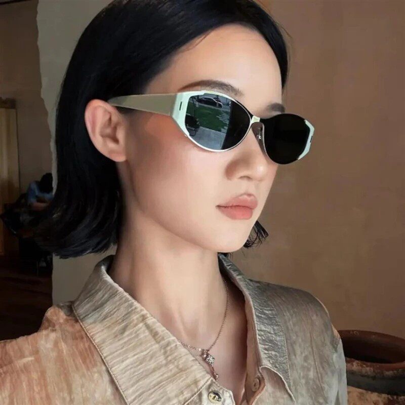 BAILIN百邻2豆豆镜猫眼墨镜女小框圆脸显瘦防晒防紫外线太阳镜