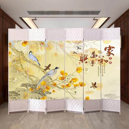 中式客厅移动折叠屏风隔断墙卧室简约现代简易遮挡帘床边房间家用