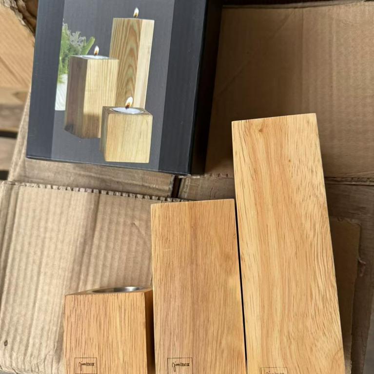 极简意式 实木烛台复古蜡烛台 原木树桩 创意家居婚庆咖啡吧摆件