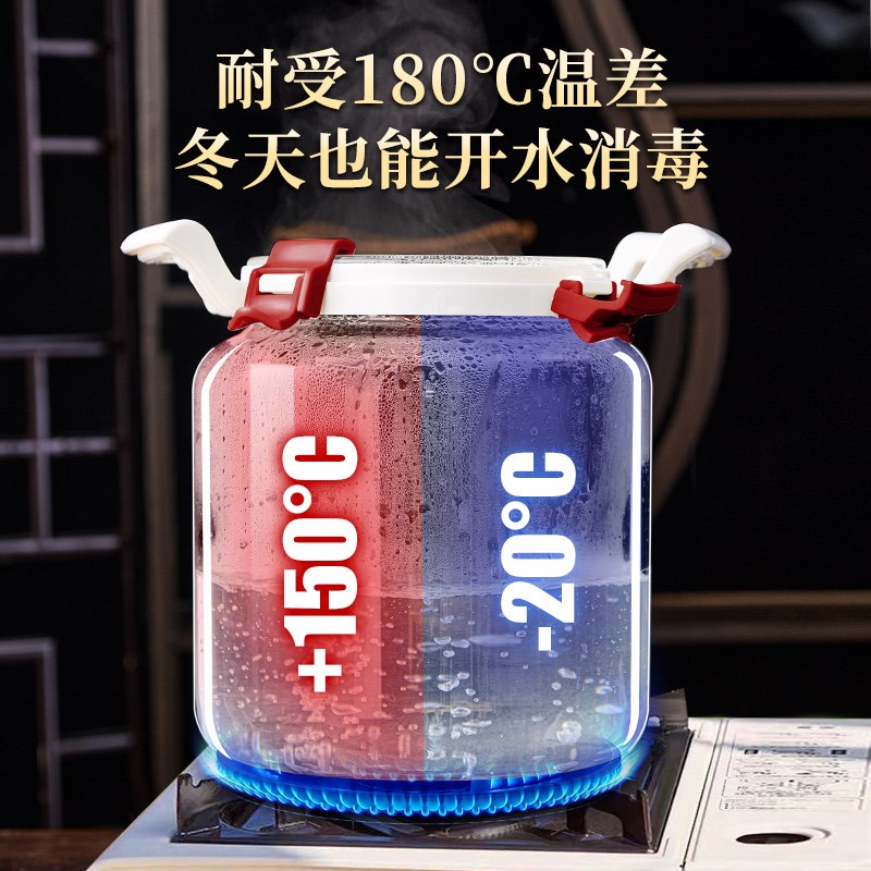 泡酒玻璃瓶耐高温家用高档密封容器20斤人参药酒罐酒坛子专用酒瓶