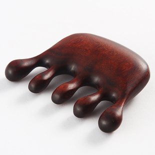 白象经络头部按摩天然红檀木宽齿齿梳子男女刮痧头皮眼部五经疏通