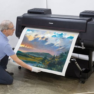 定制喷印微喷绘化纤棉布油画布亚麻肌理砂岩装饰画印制