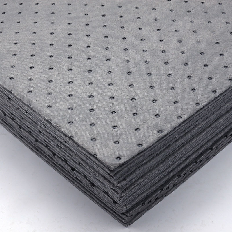 化学品吸附棉灰色万用型吸液棉危险液体专用棉吸油棉 吸酸棉