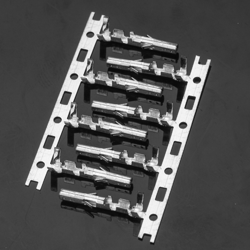 连接器5557T555T冷压接线端子插簧连绕端子簧片接插件磷青铜