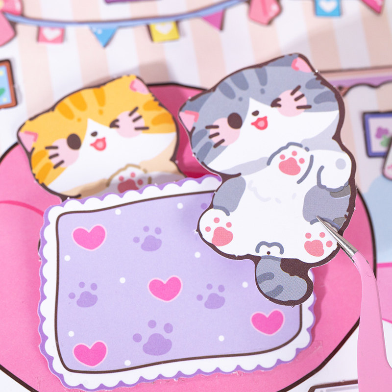 安静书新款女孩子免裁剪DI纸免裁剪饭饭猫到岁儿童,玩具/童车/益智/积木/模型,手工创意粘贴类,淘宝优惠券,粉丝福利购,淘宝优惠卷