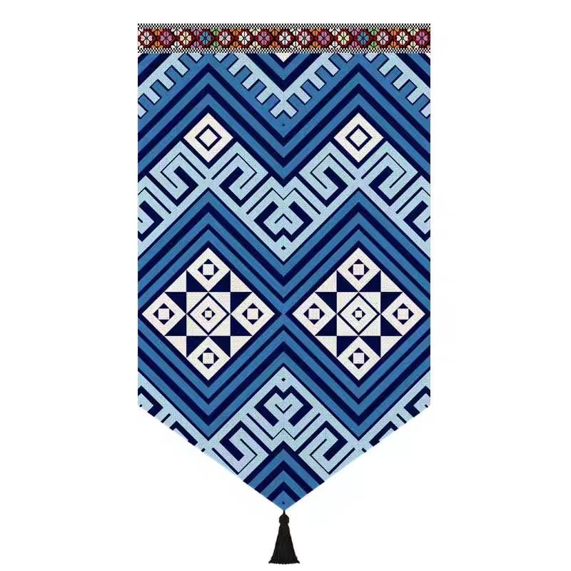 广西民族文化氛围装饰 壮族活动场景布置挂饰 壮锦布旗装扮吊旗