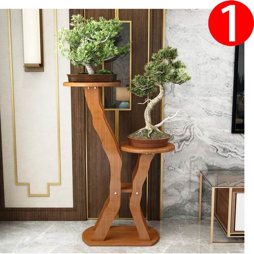 花架竹木多层落地花架子木制花架竹木盆景架阳台客厅室内花架绿萝