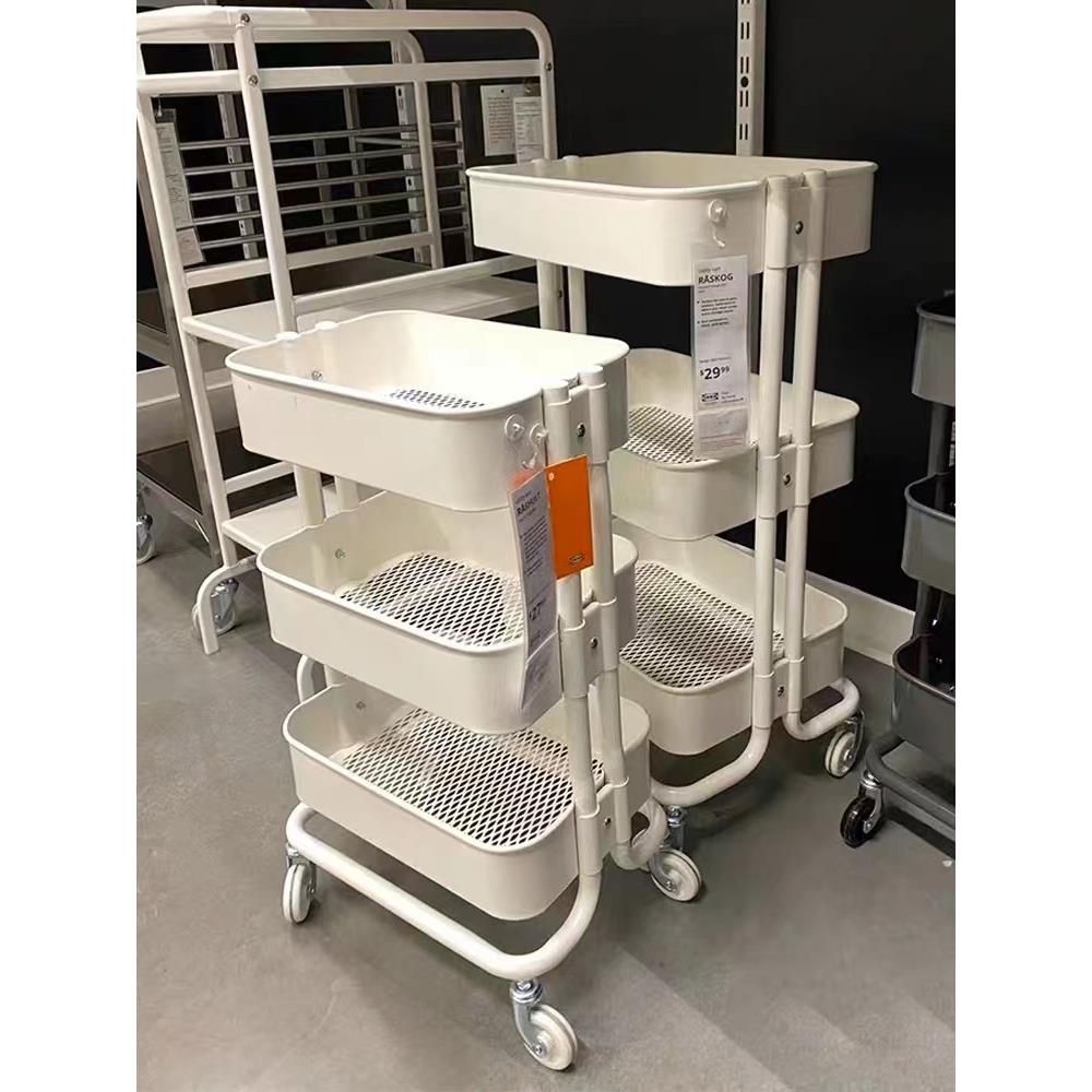 加厚管直径22mm手推车厨房水果蔬菜储物架客厅零食收纳架卧室层架